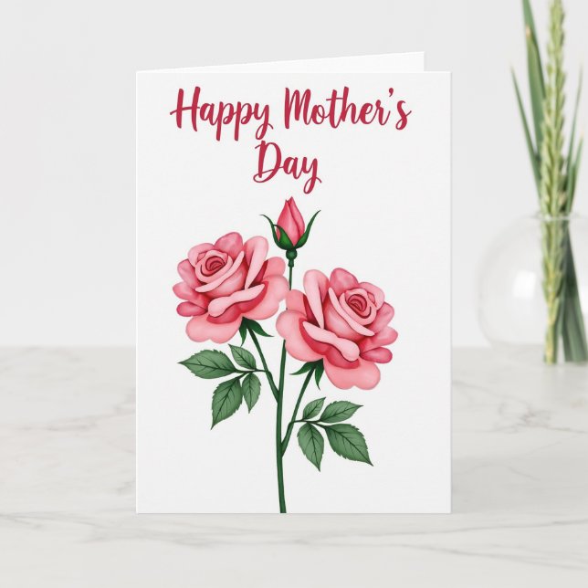 Tarjeta de Flor de Rosa de Lunares (Anverso)
