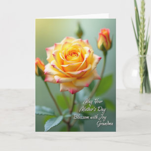Tarjeta de Flor de Rosa de Madres Dulces