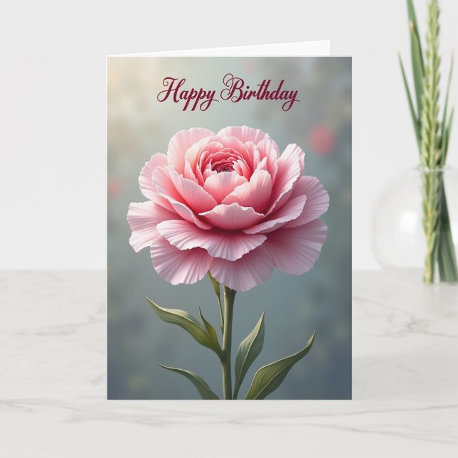 Tarjeta de Flor de Rosa Elegante (Anverso)