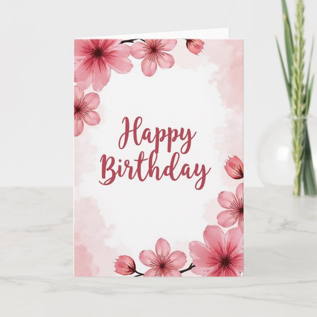 Tarjeta de Flor de Rosa Rayada (Anverso)