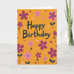 Tarjeta de Flor de Script Dulce