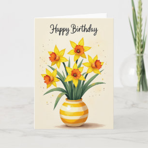 Tarjeta de Flor de Trompeta Alegre