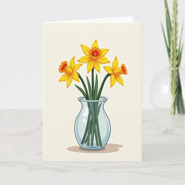 Tarjeta de Flor de Trompeta Rayada (Anverso)