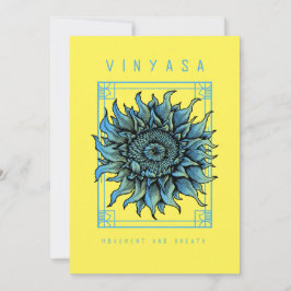 Tarjeta de Flor de Vinyasa de Yoga Bonito
