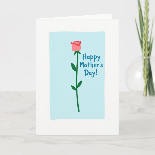 Tarjeta de Flor Dibujada a Mano (Anverso)