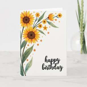 Tarjeta de Flor Dorada Radiante