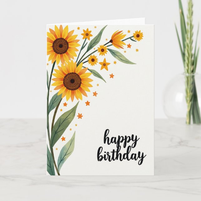 Tarjeta de Flor Dorada Radiante (Anverso)