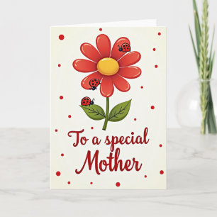 Tarjeta de Flor Especial para Madre