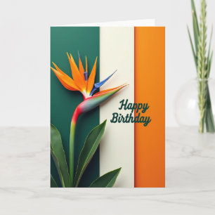Tarjeta de Flor Exótica Alegre