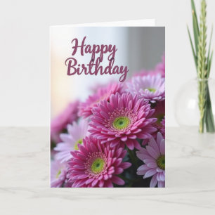 Tarjeta de Flor Feliz a Rayas