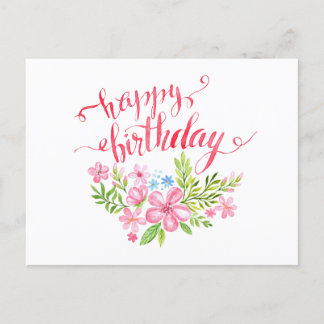 Tarjeta de Flor Feliz Cumpleaños