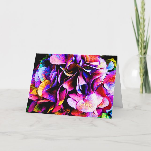 Tarjeta de flor Hydrangea (Anverso)