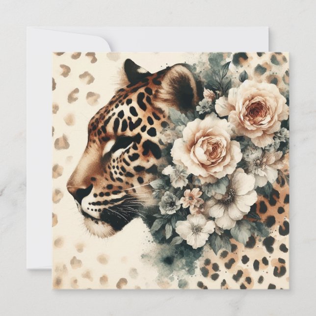 Tarjeta de flor leopardo (Anverso)