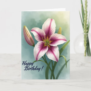 Tarjeta de Flor Magenta Alegre