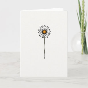 Tarjeta de Flor Minimalista Alegre