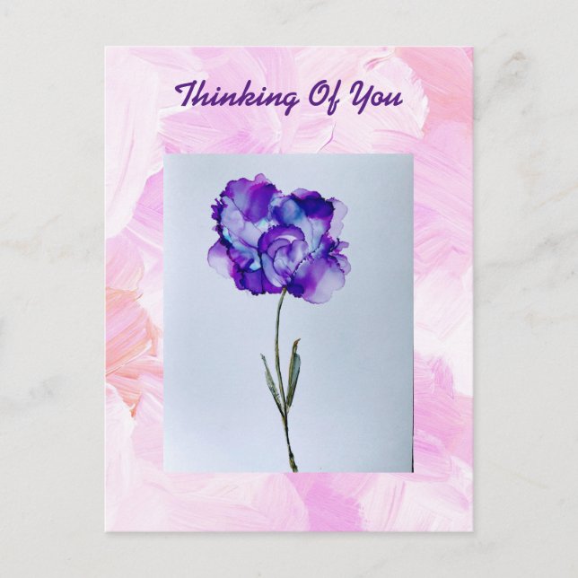 Tarjeta de Flor Morada (Anverso)