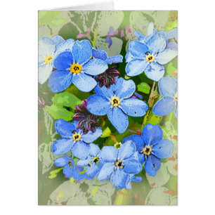 Tarjeta de flor olvidadmenot