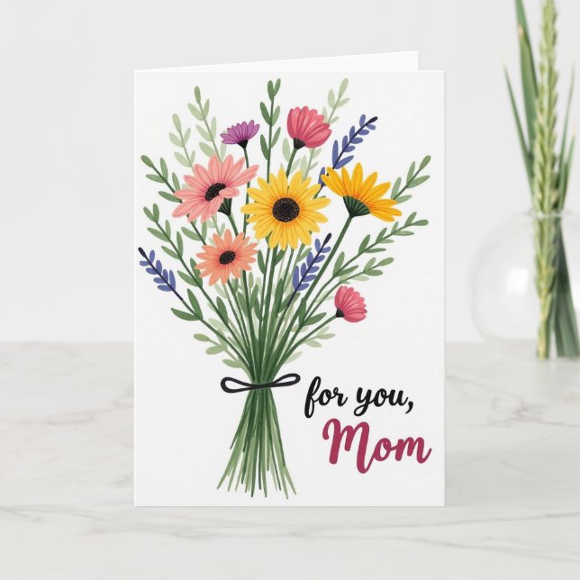 Tarjeta de Flor para Mamá (Anverso)
