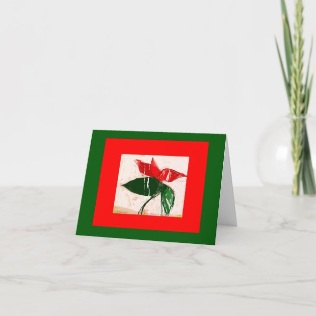 Tarjeta de flor para navidades (Anverso)