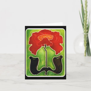 Tarjeta de flor 'Poppy'