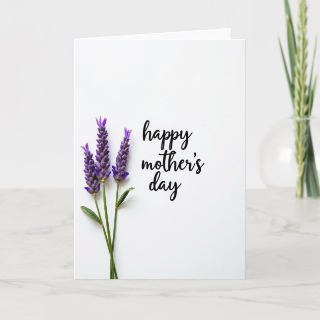 Tarjeta de Flor Púrpura Mate (Anverso)