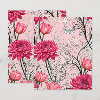 Tarjeta de flor rosa