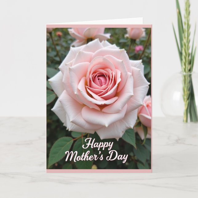 Tarjeta de Flor Rosa Coral (Anverso)
