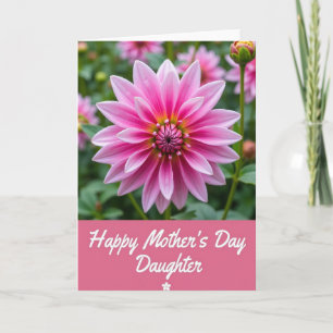 Tarjeta de Flor Rosa de Lunares