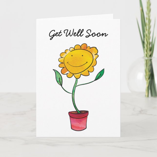 Tarjeta de flor se recuperará pronto (Anverso)