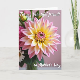 Tarjeta de Flor Sentimental Rayada