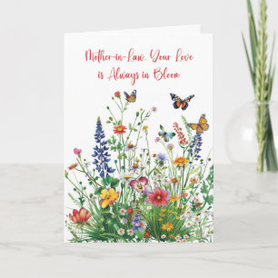 Tarjeta de Flor Silvestre del Día de la Madre Polí