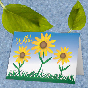 Tarjeta de flor Sun