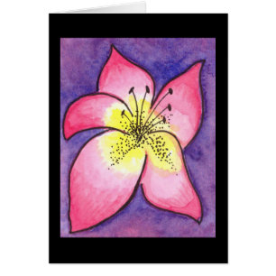 Tarjeta de flor tropical