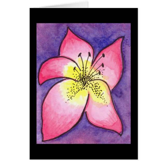 Tarjeta de flor tropical (Frente)