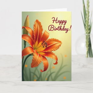 Tarjeta de Flor Vibrante y Alegre