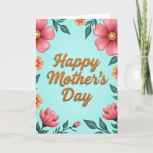 Tarjeta de Floración Cálida del Día de la Madre