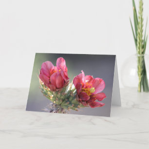 Tarjeta de Floración de Cholla del Desierto