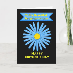 Tarjeta de Floración del Día de la Madre Azul Cele