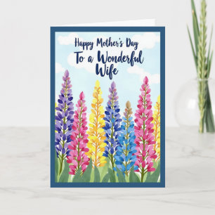 Tarjeta de Floración del Día de las Madres Pintada
