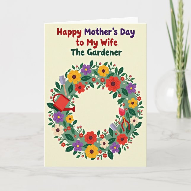Tarjeta de Floración del Día de las Madres Querida (Anverso)