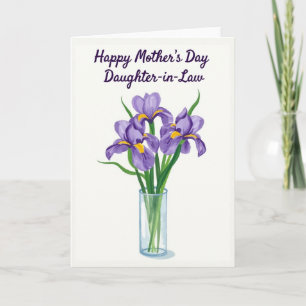 Tarjeta de Floración Morada Preciosa