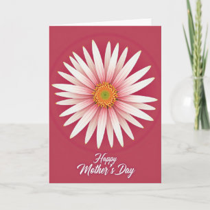 Tarjeta de Floral de Flor en Flor con Rayas
