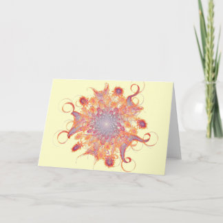 Tarjeta de florecimiento del fractal de Sun