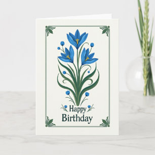 Tarjeta de florecimiento elegante Art Nouveau