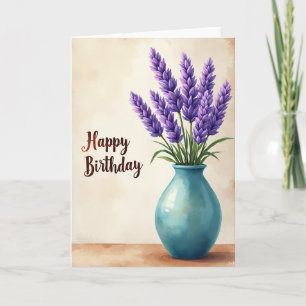 Tarjeta de Florero de Cumpleaños Dulce