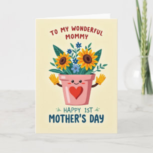 Tarjeta de Florero del Día de la Madre