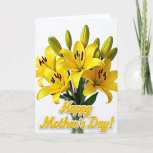 Tarjeta de flores amarillas sólidas