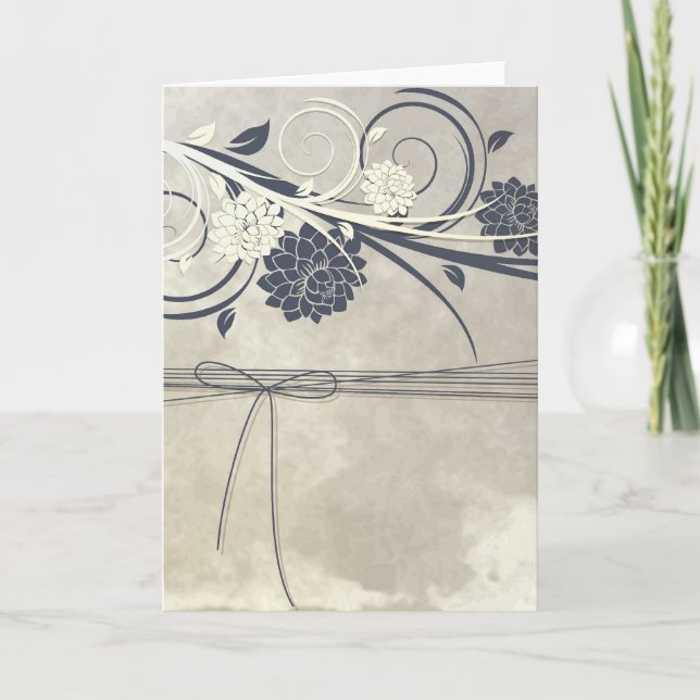 Tarjeta de flores azules (Anverso)