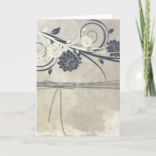 Tarjeta de flores azules