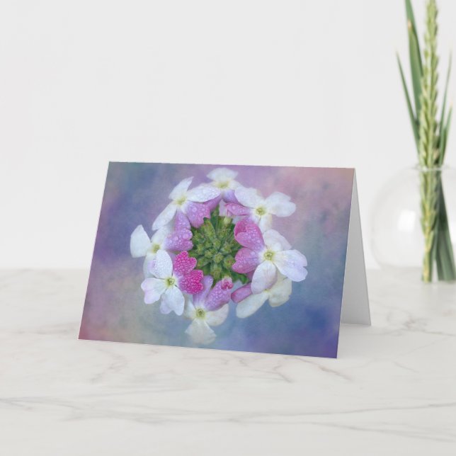 Tarjeta de flores coloridas (Anverso)
